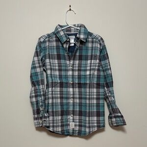 3/$10 Carter's Teal and Gray Plaid Button Down Shirt